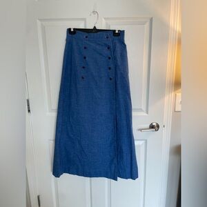 Vintage chambray wrap skirt